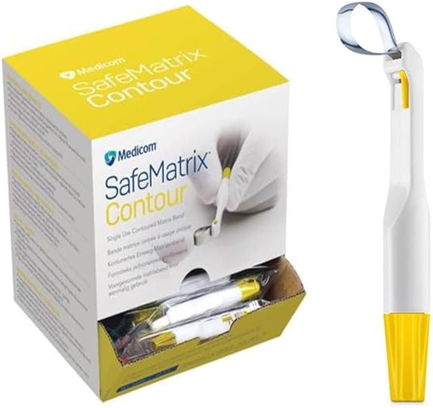 SafeMatrix Contour Narrow 4.5mm Yellow 50/Box - Medicom