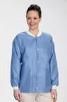 Protect Plus Disposable Lab Jackets Hip Length Ceil Blue Medium 10/pk - MARK3