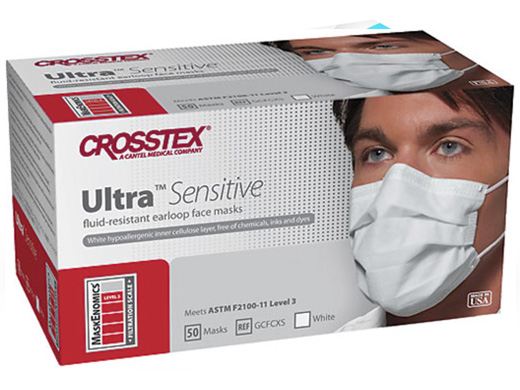 Crosstex Ultra Sensitive SecureFit Earloop Mask