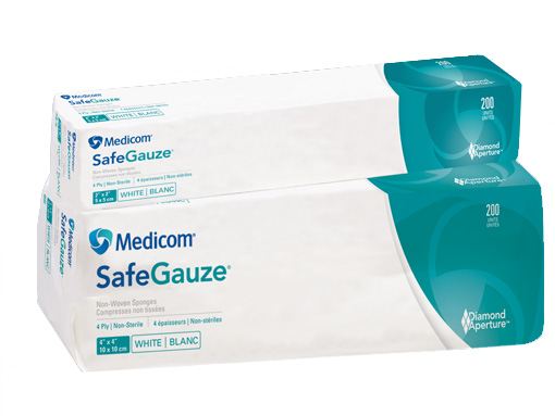 safegauze_non_sterile Medicom SafeGauze with unique Diamond Aperture