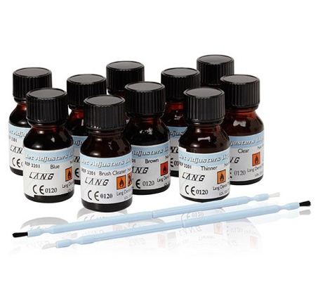 Jet Adjusters Lang Stain Kits acrylics reline. US Elite Inc.
