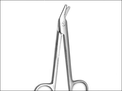 Angular wire cutter scissor one side serrated Angular wire cutter scissor one side serrated