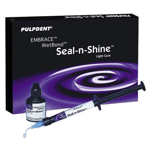 Embrace WetBond Seal-n-Shine is a liquid polish and penetrating resin for finishing and polishing restorations. Embrace WetBond Seal-n-Shine is a liquid polish and penetrating resin for finishing and polishing restorations.