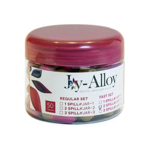 The Joy-Alloy amalgam is a spherical lathe cut blended amalgam alloy