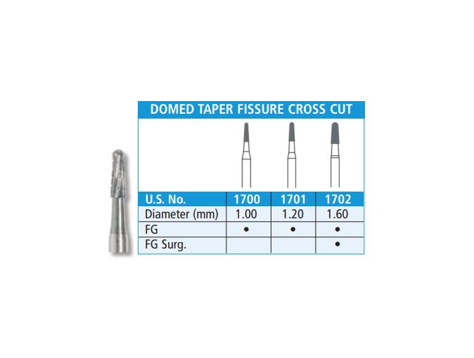 Carbide Burs Domed Taper Fissure Cross Cut